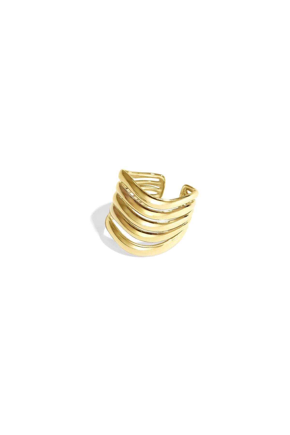 Elegant Gold & Silver Statement Ring for All Occasions Imagen principal del producto