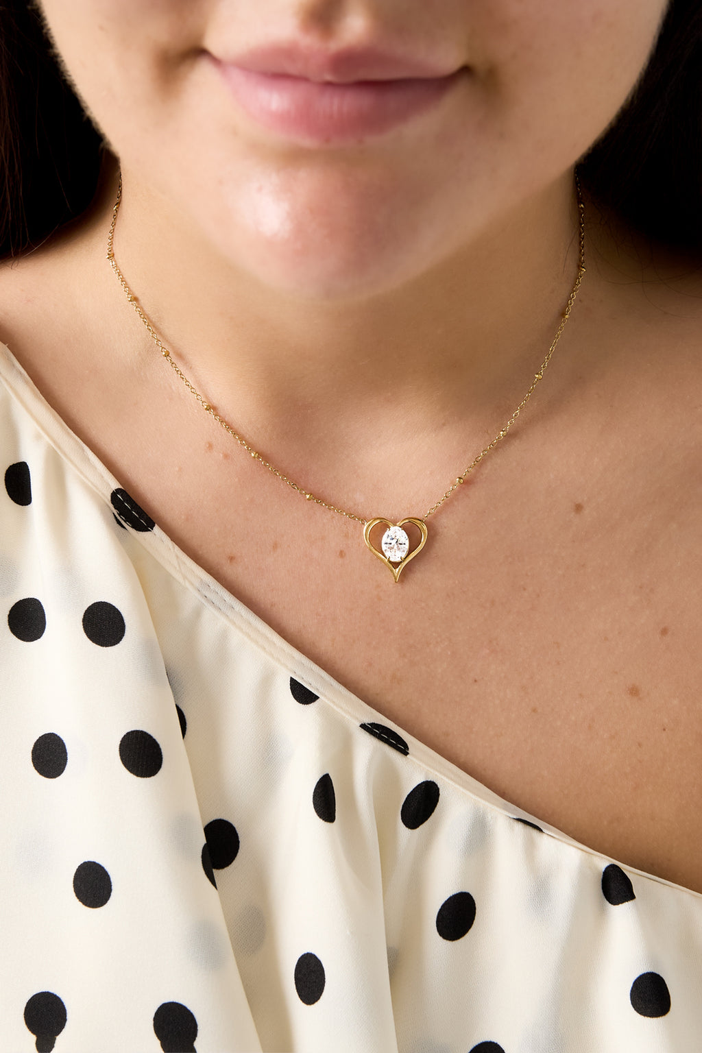 Collar corazón circon