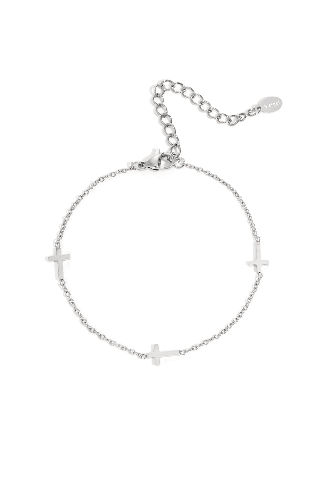 Elegant Cross Chain Bracelet for Women, All Fit