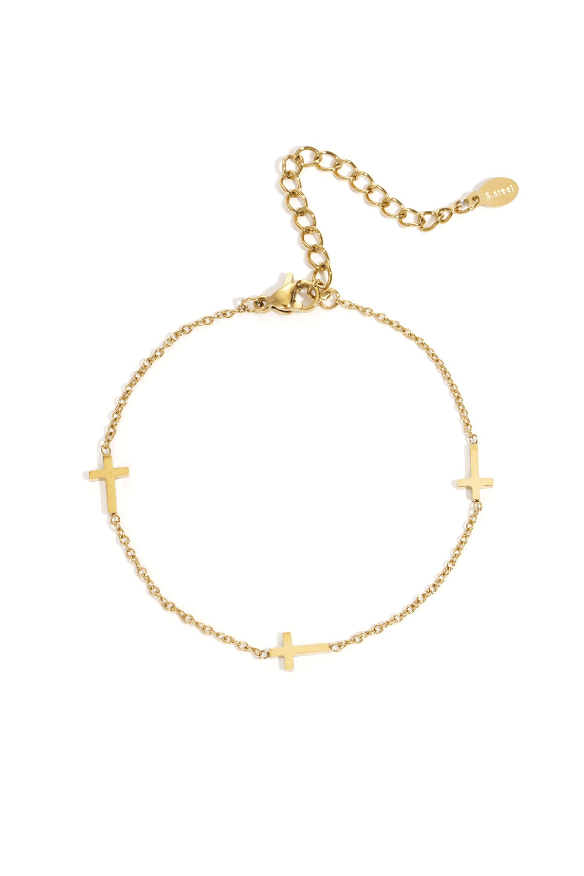 Elegant Cross Chain Bracelet for Women, All Fit Main product image