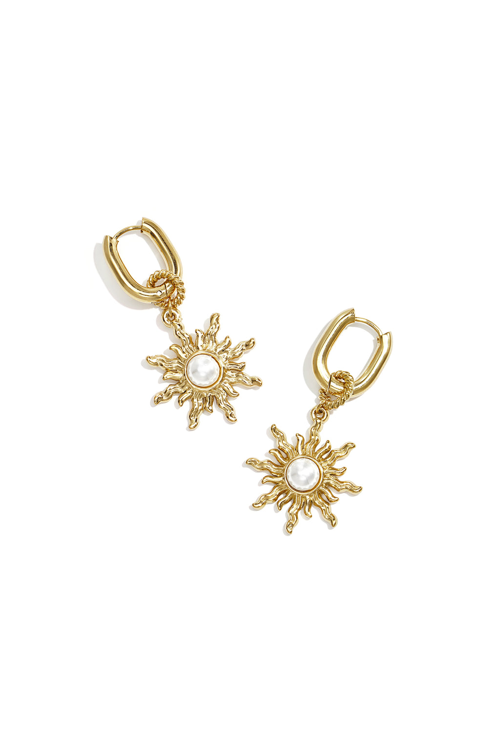 Elegant Sun Geometric Drop Earrings - All Fit