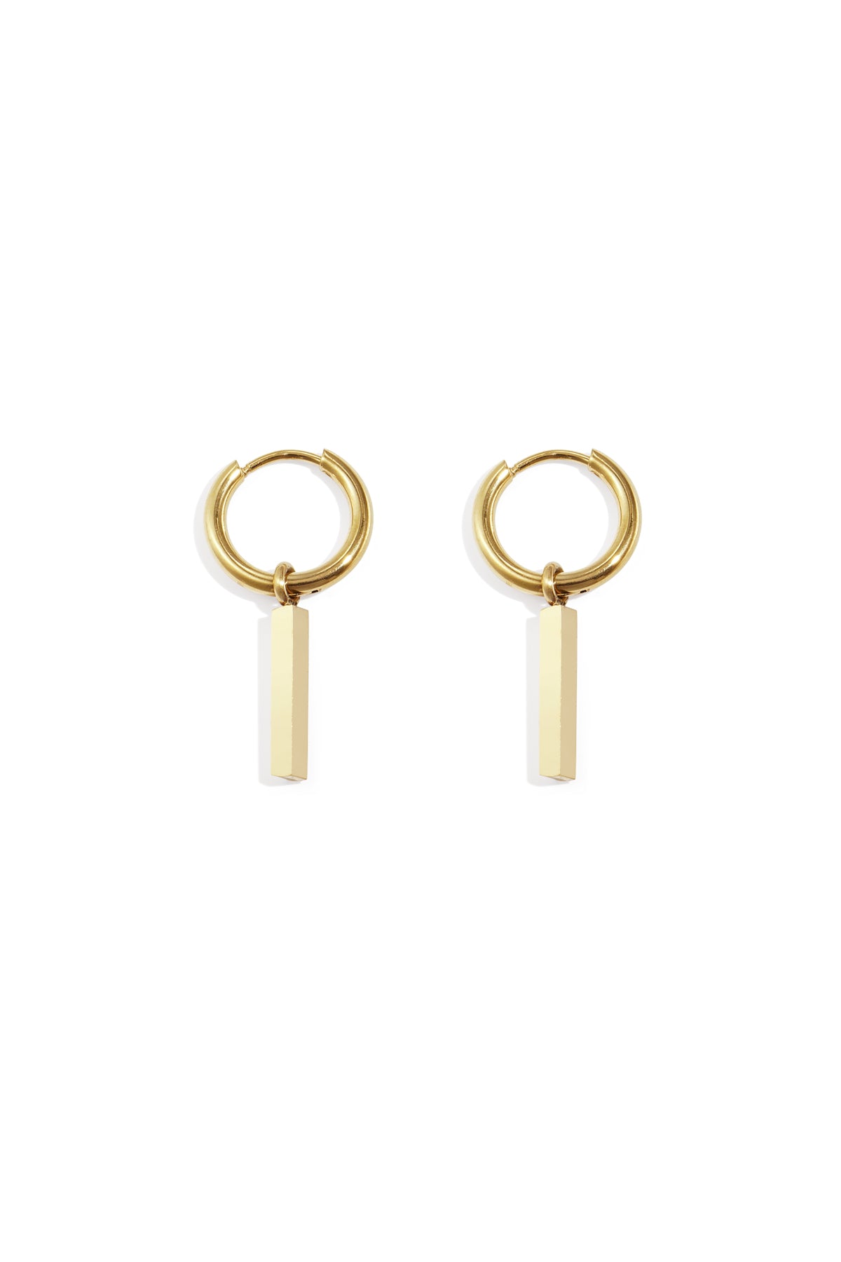 Elegant Stainless Steel Rectangle Drop Earrings for Women Main product image