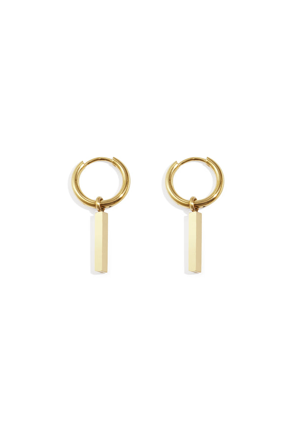 Elegant Stainless Steel Rectangle Drop Earrings for Women