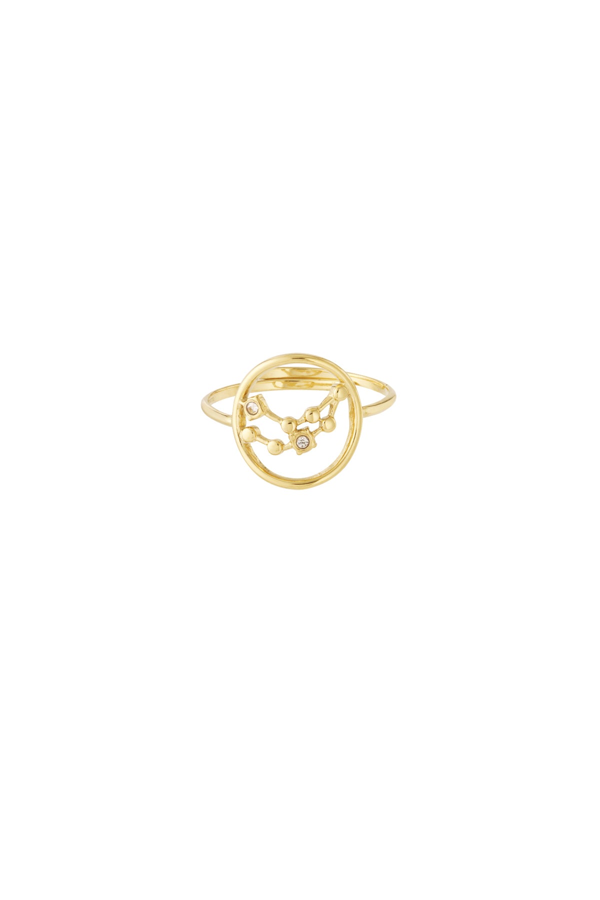 14K Gold Plated Zodiac Statement Ring for Women Imagen principal del producto