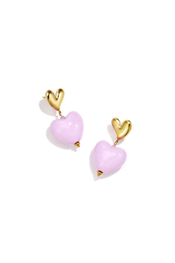 Pendientes colgantes  forma de corazón