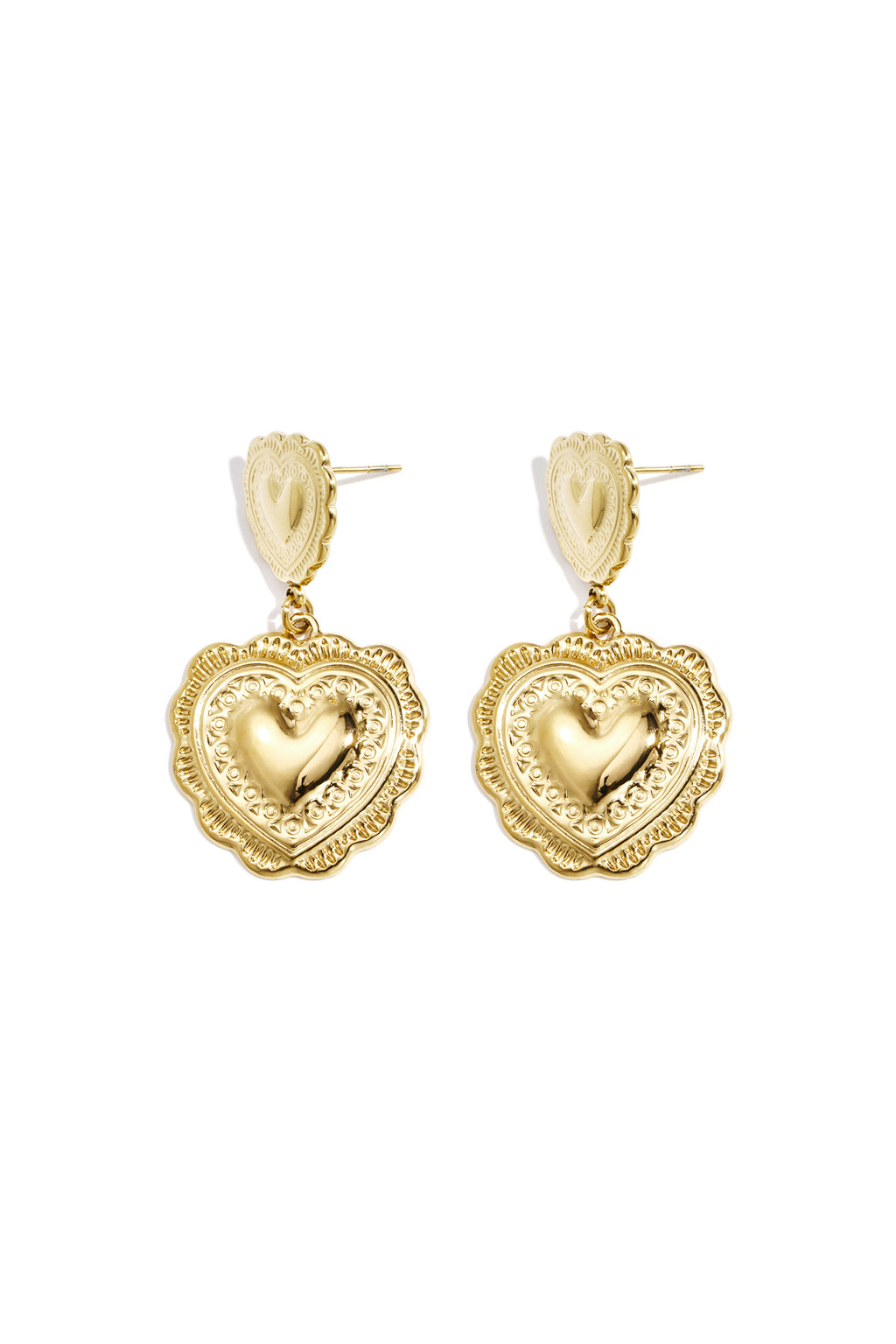 Elegant Heart-Shaped Drop Earrings for Everyday Glam