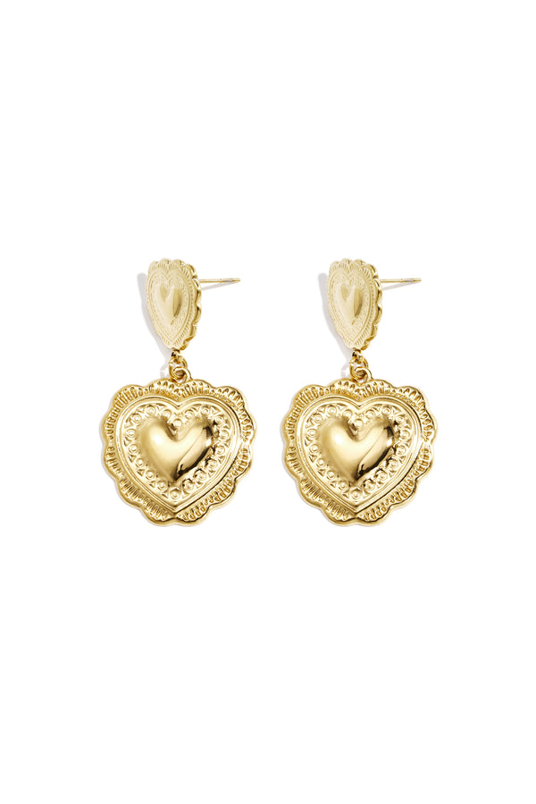 Elegant Heart-Shaped Drop Earrings for Everyday Glam
