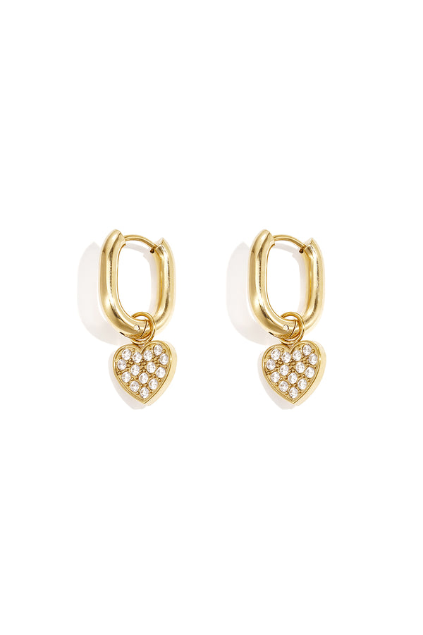 Elegant Heart Shaped Drop Earrings for Women