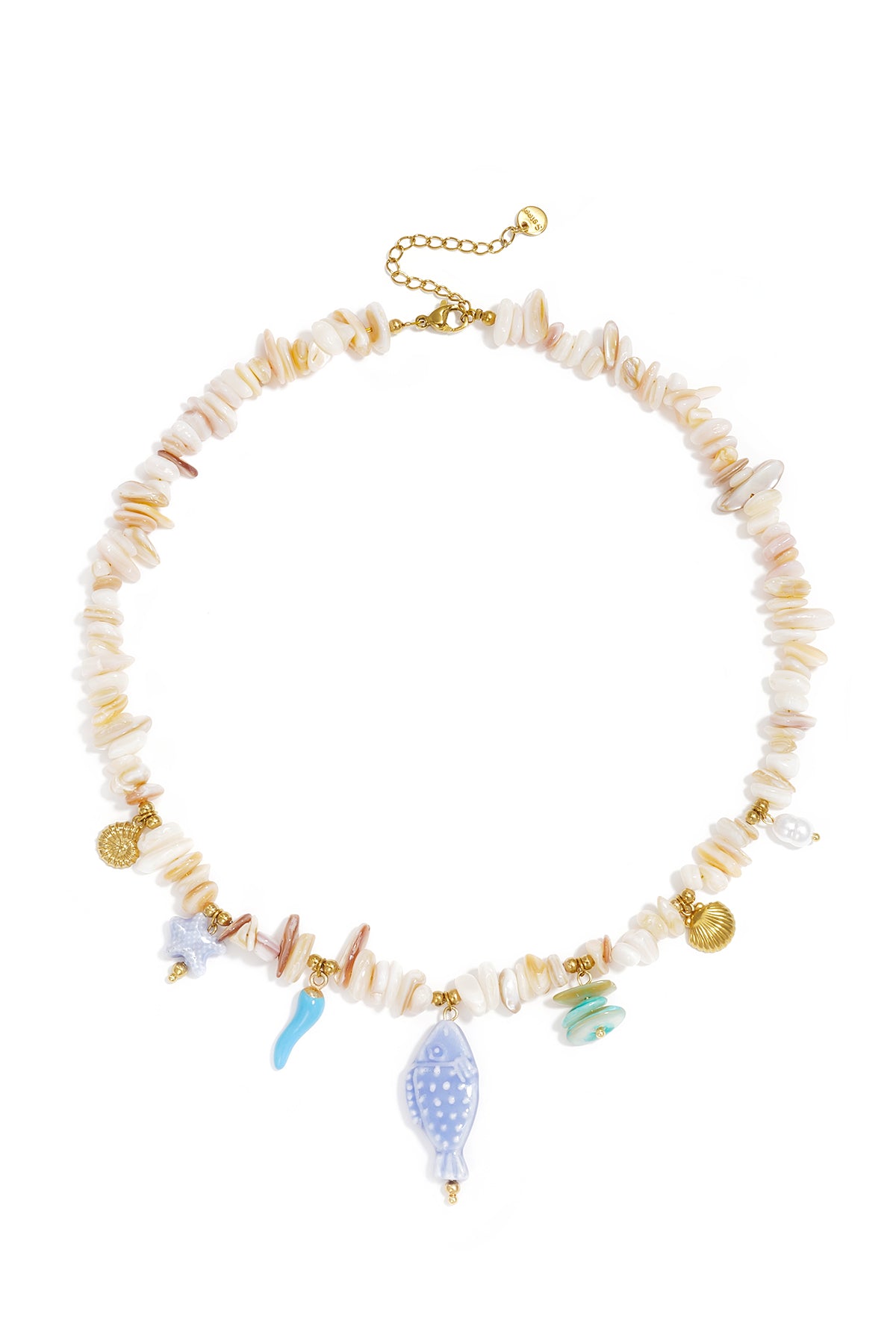 Elegant Off-White Beaded Necklace for Summer Vacations