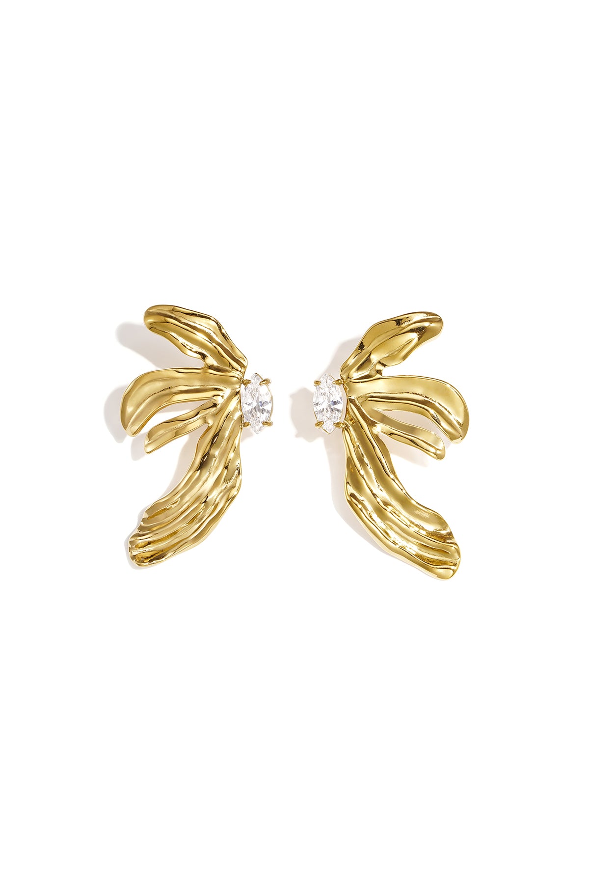 Pendientes de botón forma de flor