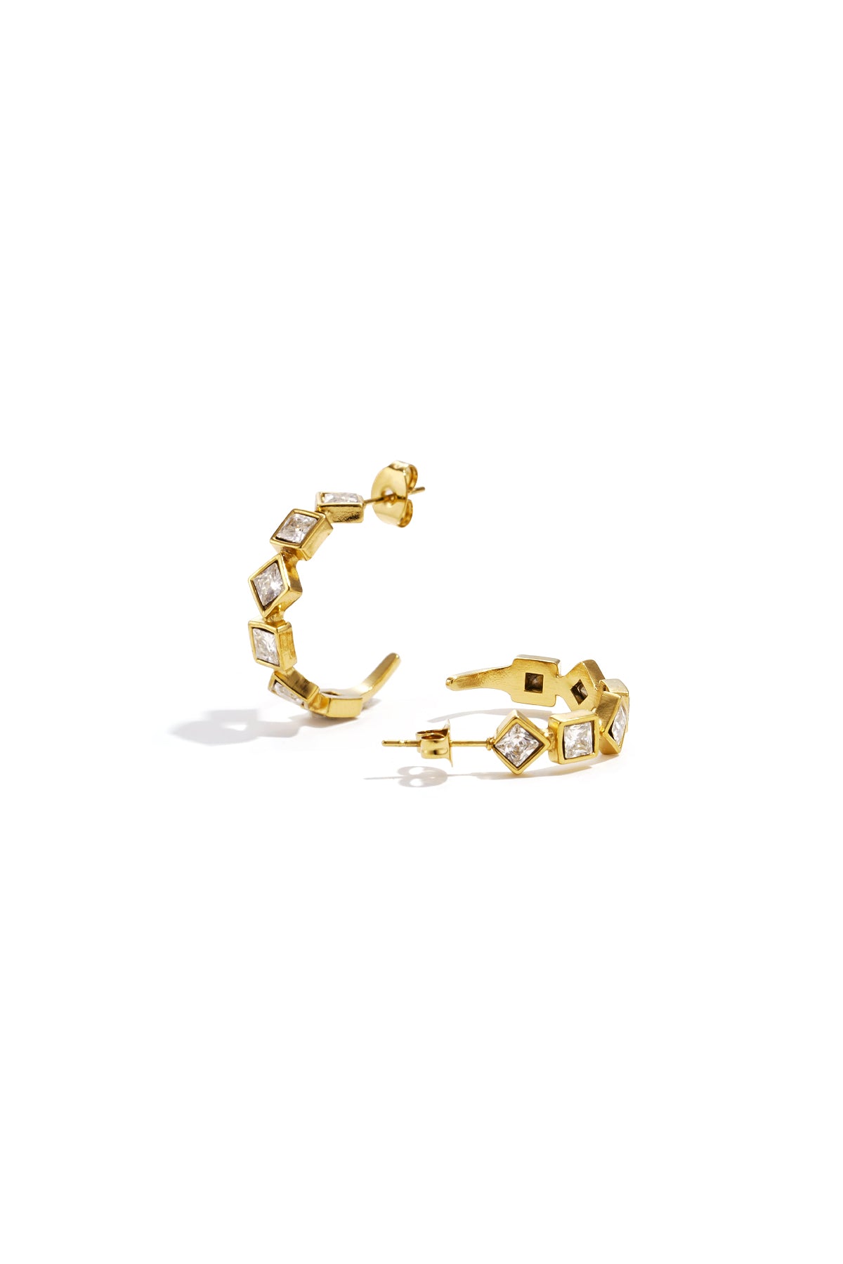 Elegant Rhinestone Hoop Earrings for Everyday Glam Main product image