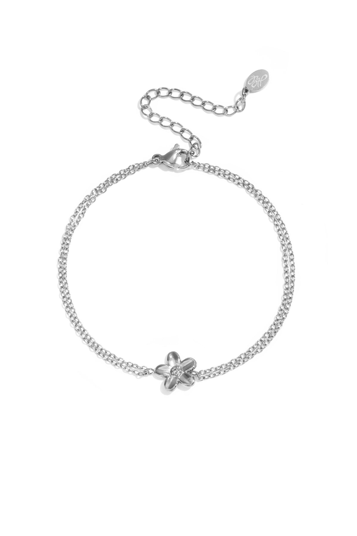 Stylish Stainless Steel Flower Charm Bracelet Main product image