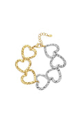 Stylish Gold & Silver Heart Chain Bracelet for Women
