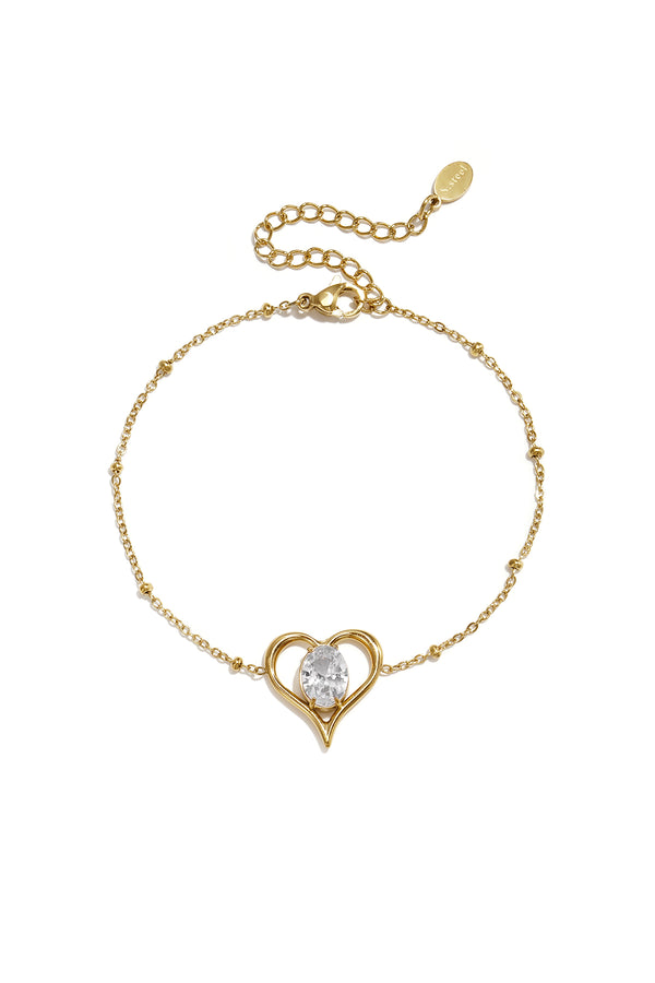 Elegant Heart Charm Bracelet for Everyday Style