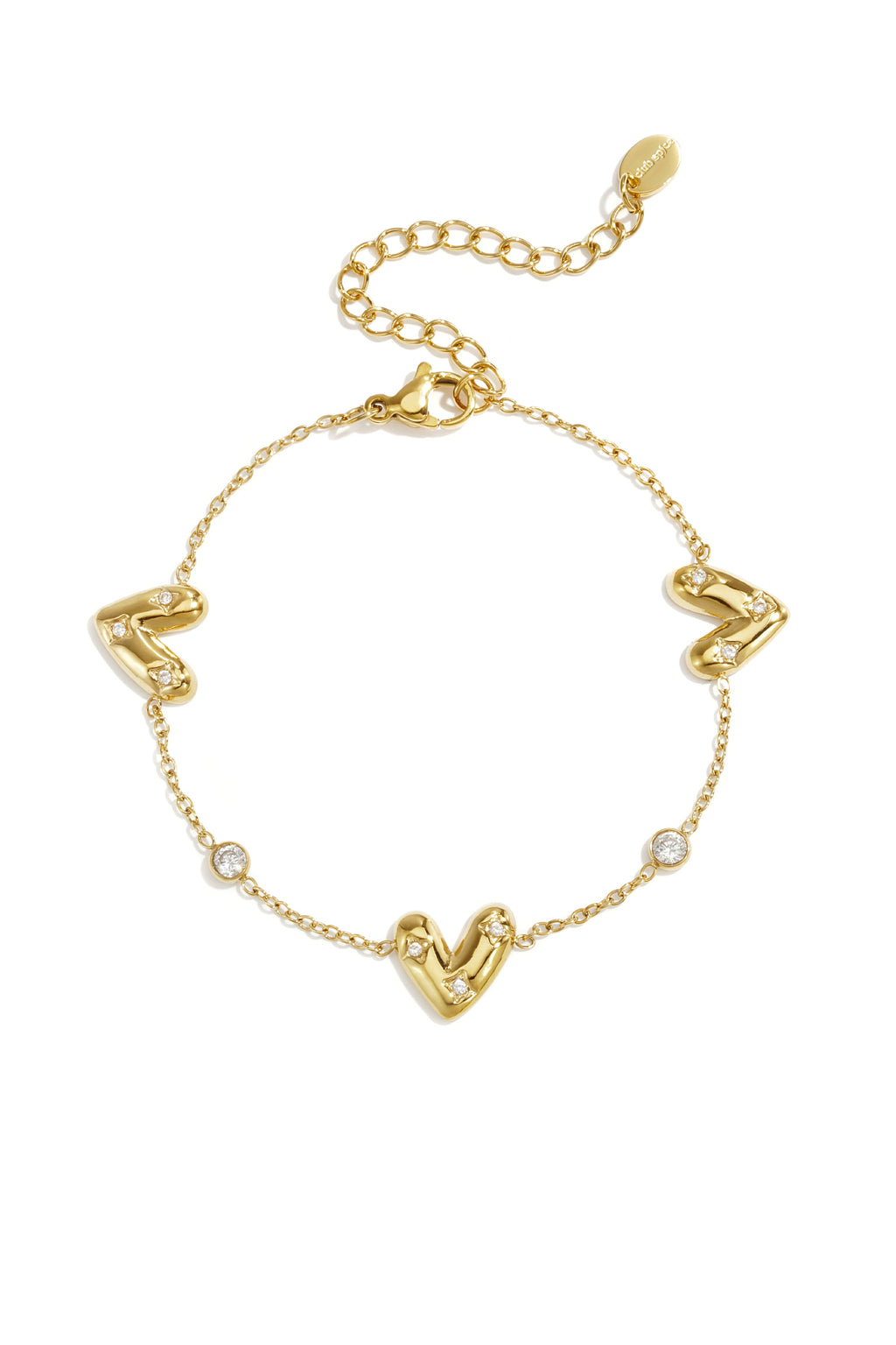 Elegant Heart Charm Bracelet for Women - All Fit