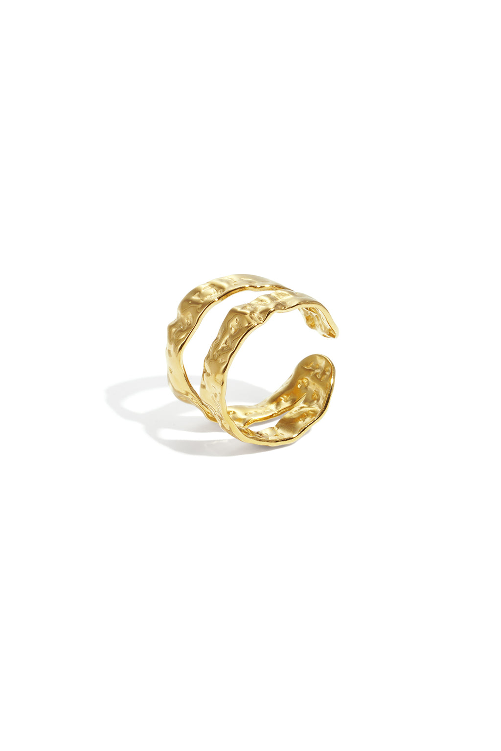 Anillo doble texturizado