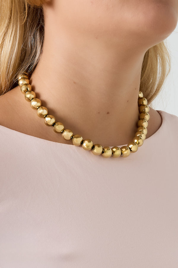 Collar de cuentas huecas - 12 mm