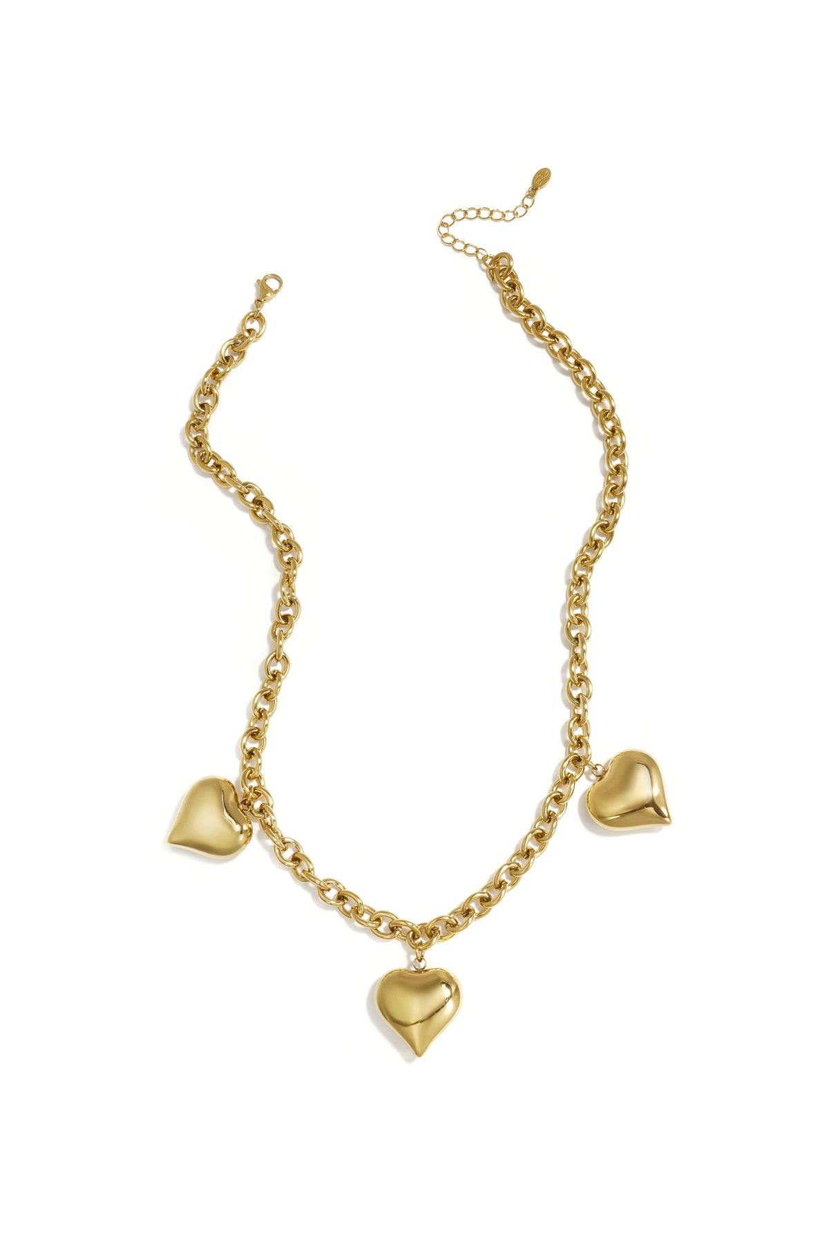 Elegant Gold-Color Heart Pendant Necklace for Women Main product image