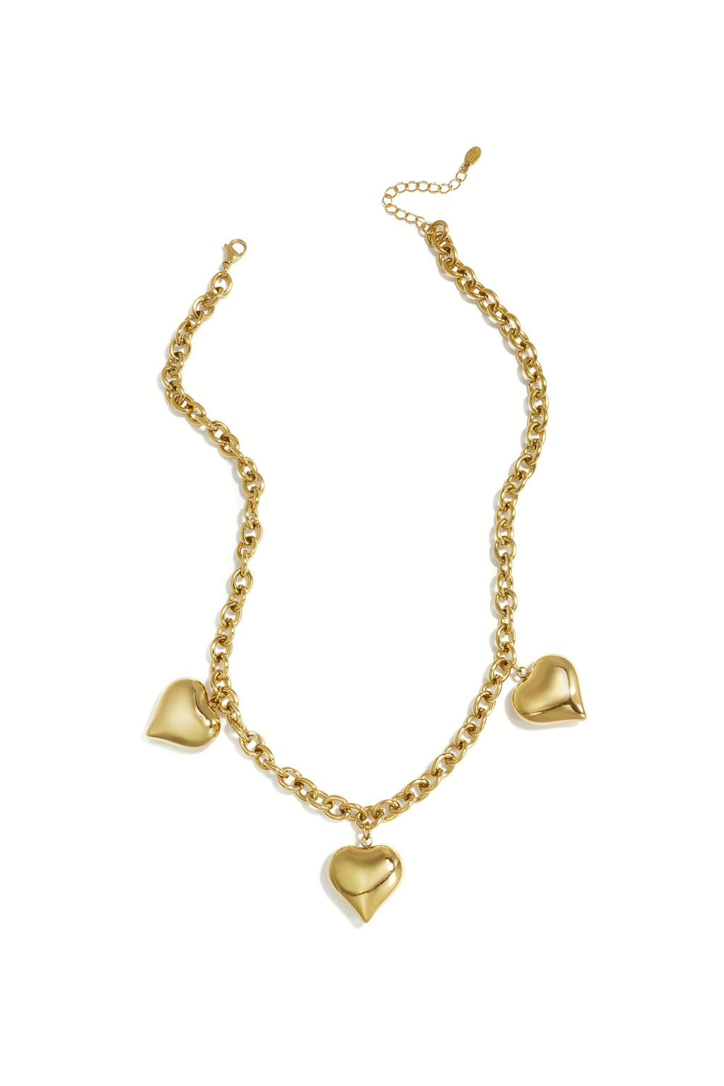 Elegant Gold-Color Heart Pendant Necklace for Women
