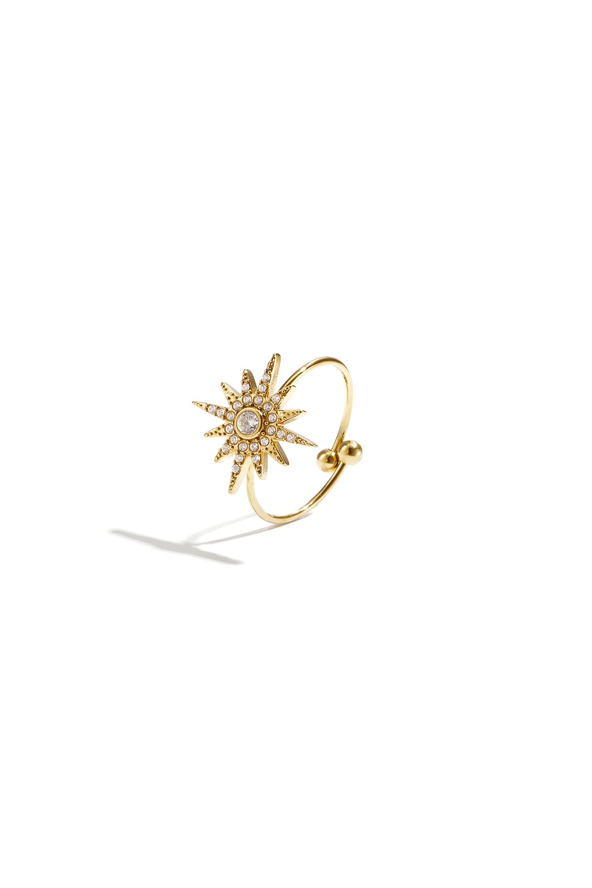 Elegant Adjustable Gold Statement Ring for Everyday Glam Imagen principal del producto