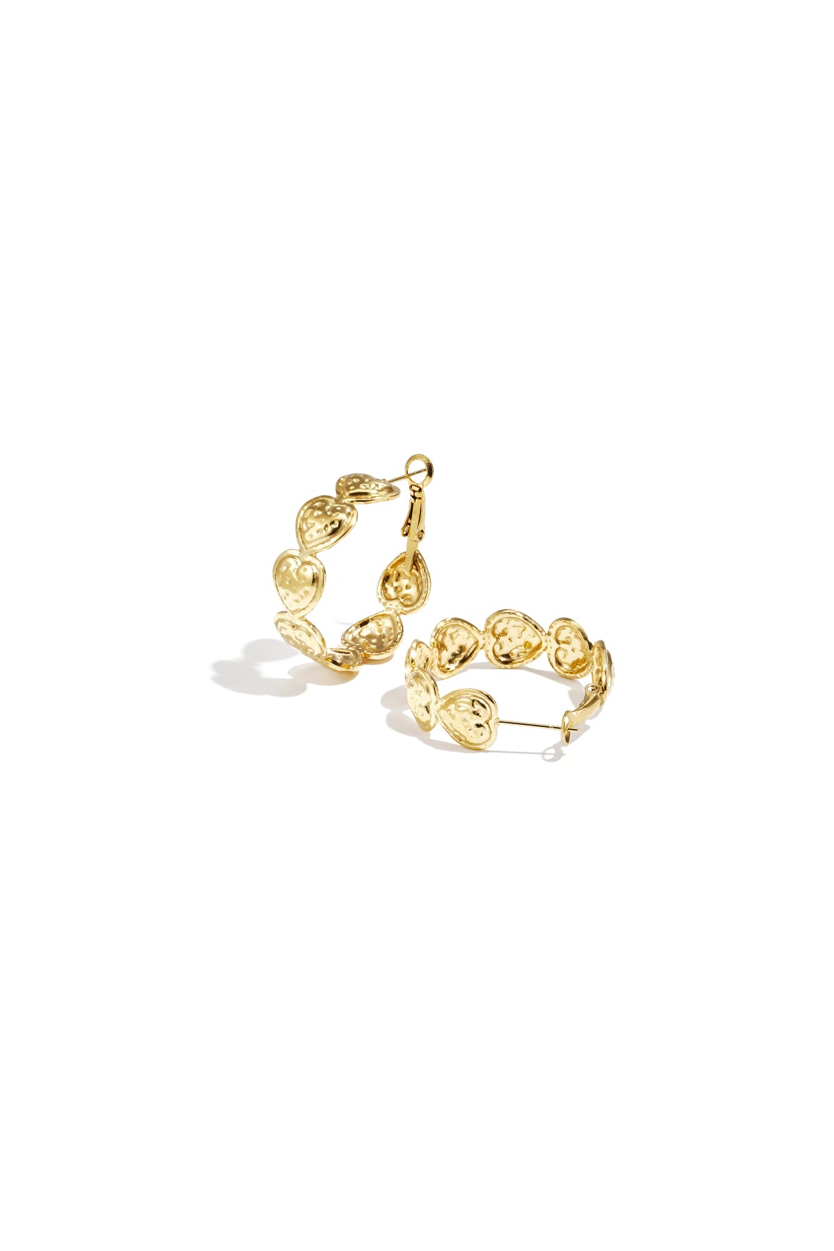 Stylish Heart & Circle Hoop Earrings for Women Imagen principal del producto