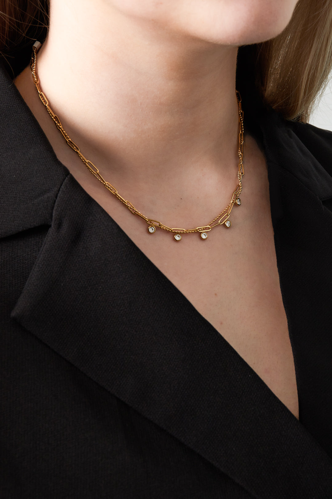 Collar de cadena brillante Imagen secundaria del producto