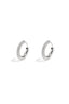 Elegant Rhinestone Hoop Earrings - Silver & Gold