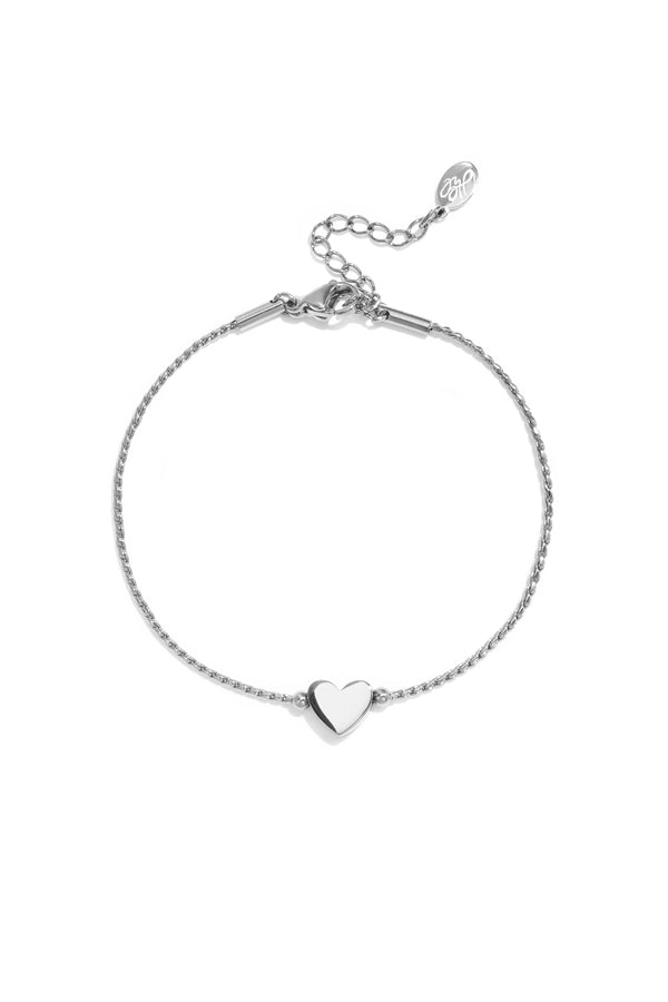 Pulsera de acero inoxidable corazón
