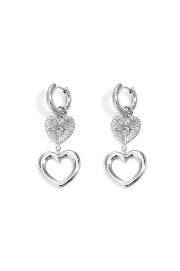 Elegant Heart Loop Dangle Earrings for Everyday Glam