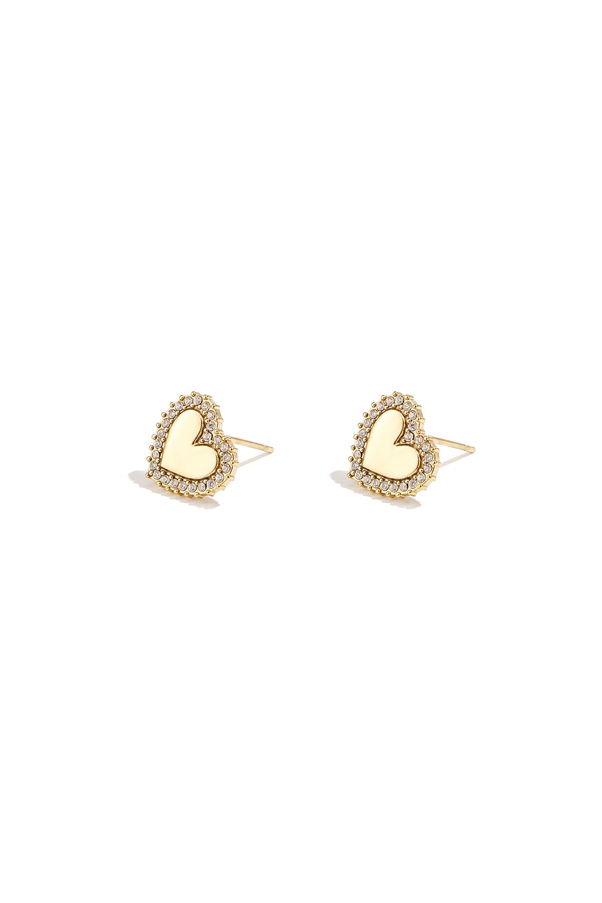 Stylish Heart-Shaped Zircon Stud Earrings for Everyday Wear