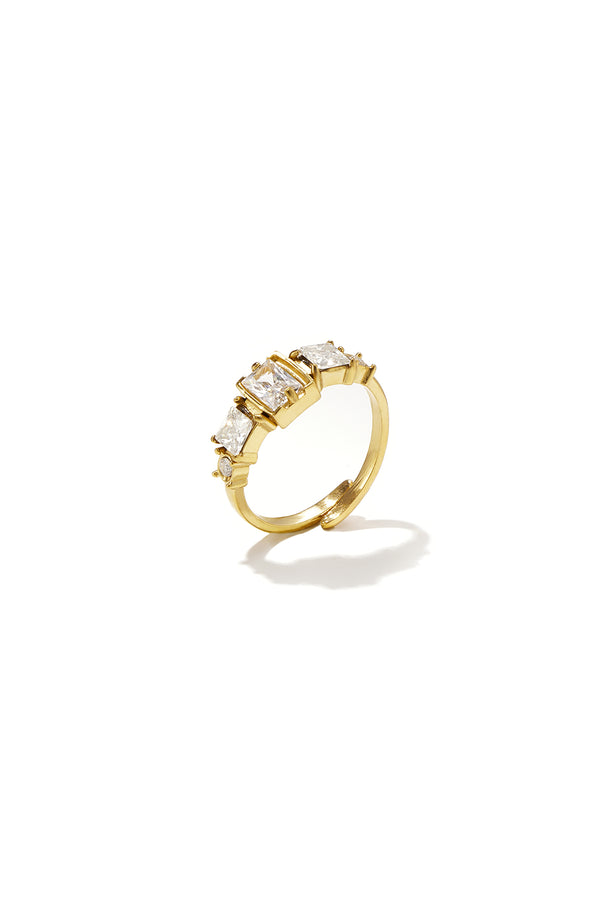 Elegant Minimalist Adjustable Ring - Silver & Gold