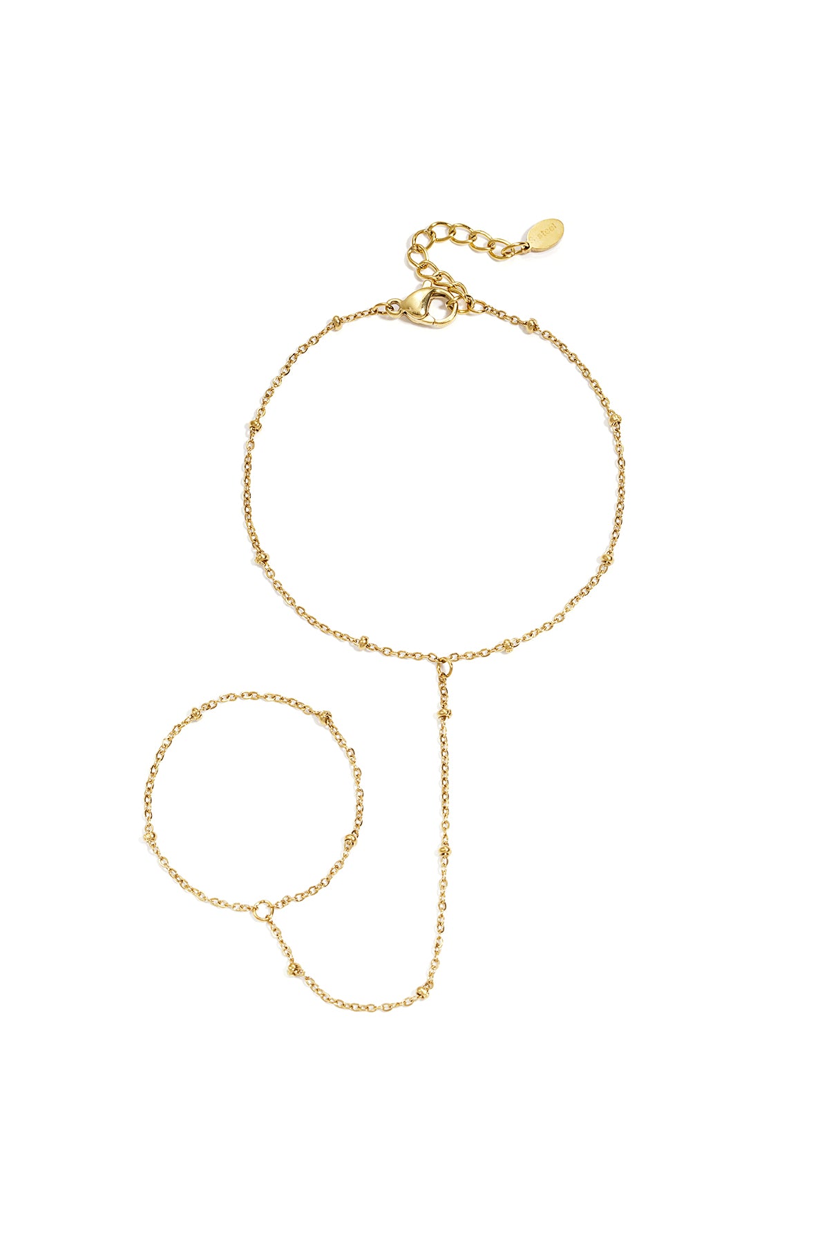 Elegant Silver & Gold Hand Chain for All Occasions Main product image