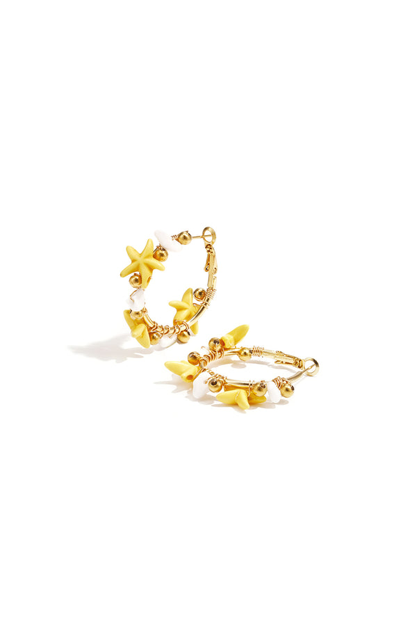 Chic Starfish Hoop Earrings for Summer Beach Vibes