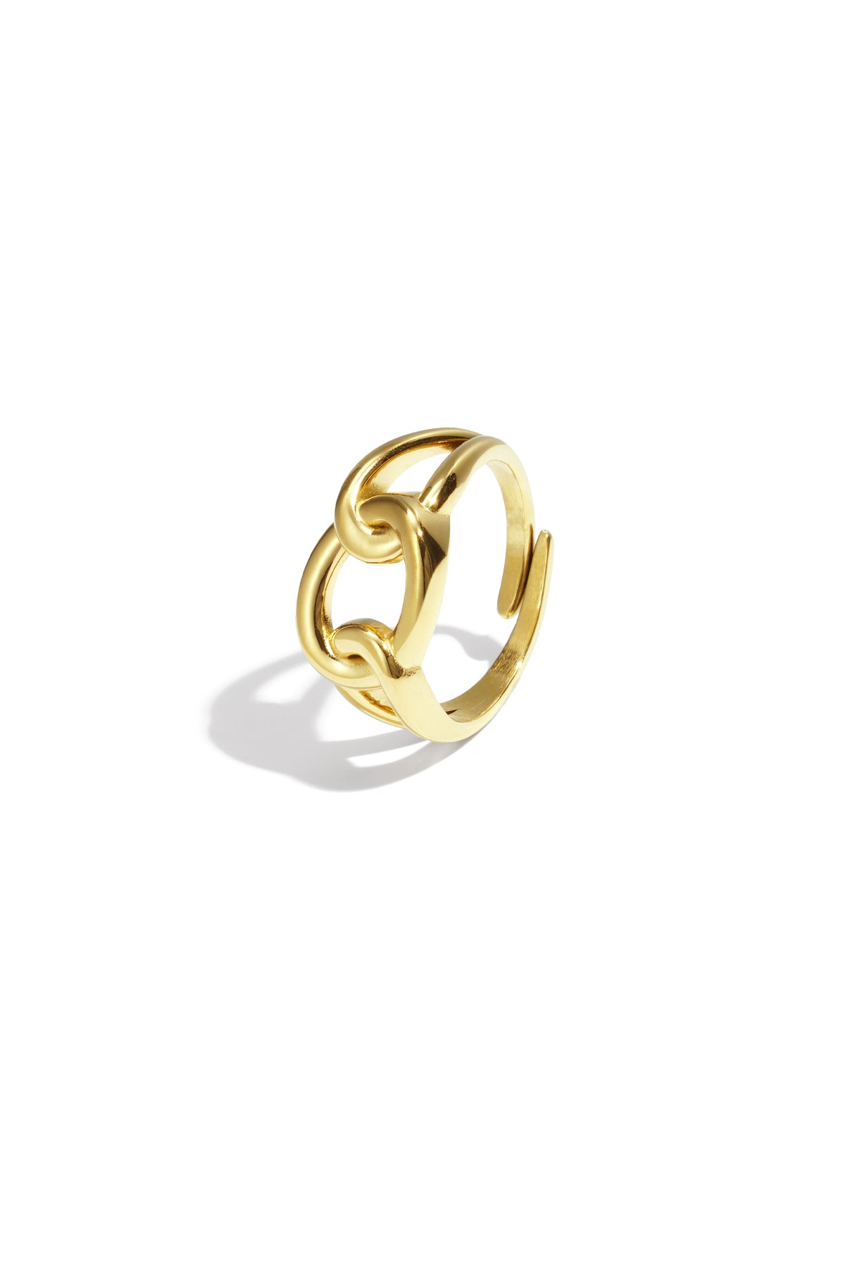 Elegant Minimalist Adjustable Ring - Silver & Gold Imagen principal del producto
