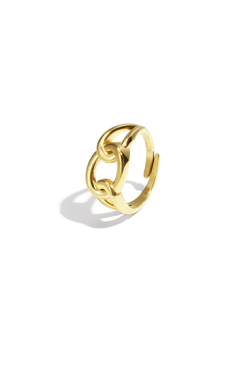 Elegant Minimalist Adjustable Ring - Silver & Gold