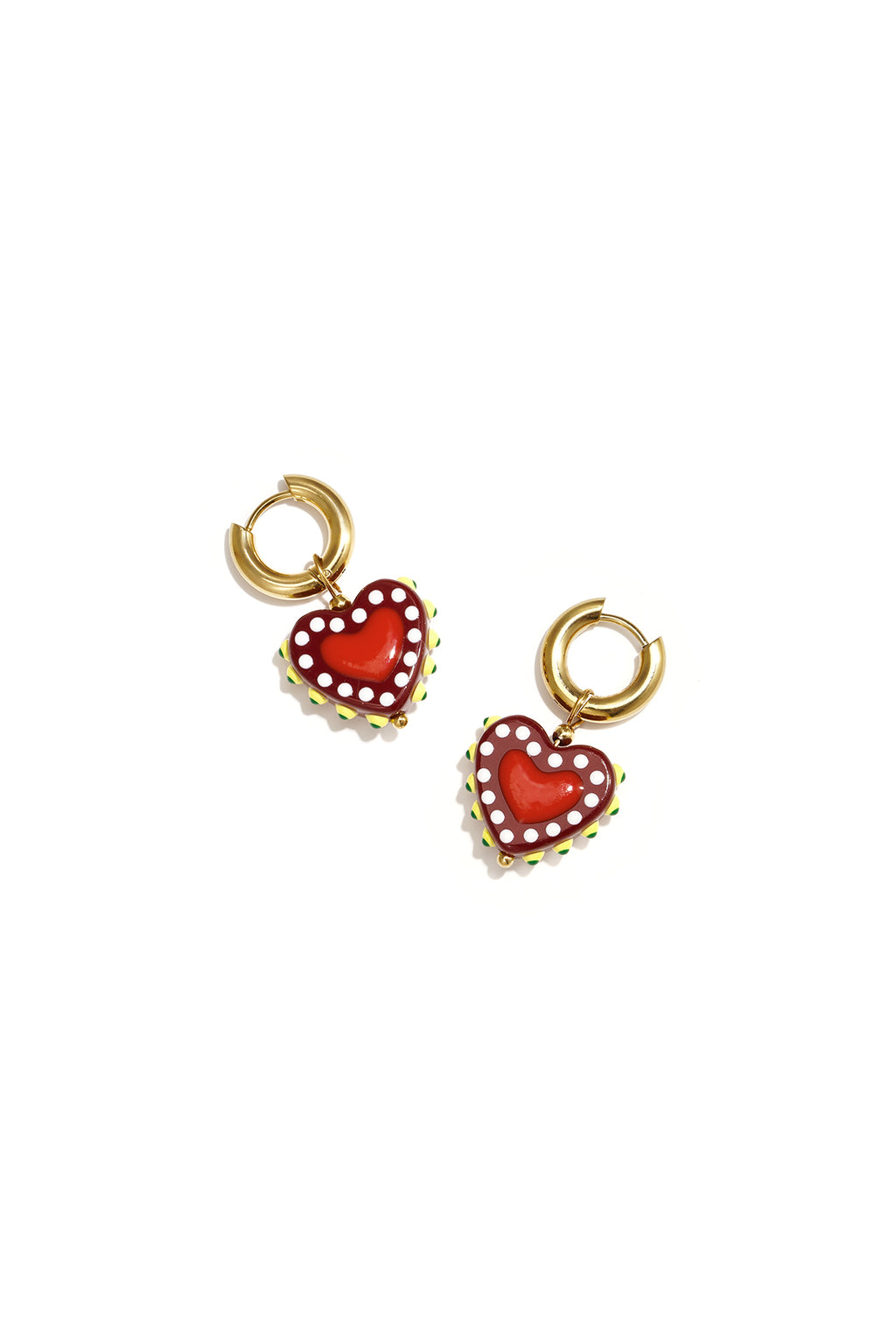 Charming Pink & Red Heart Beads Earrings for Women