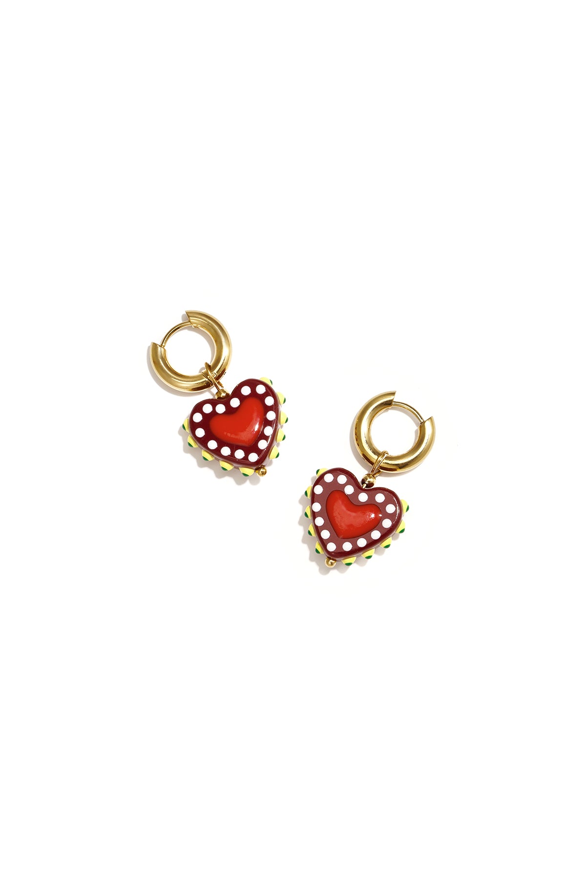 Charming Pink & Red Heart Beads Earrings for Women