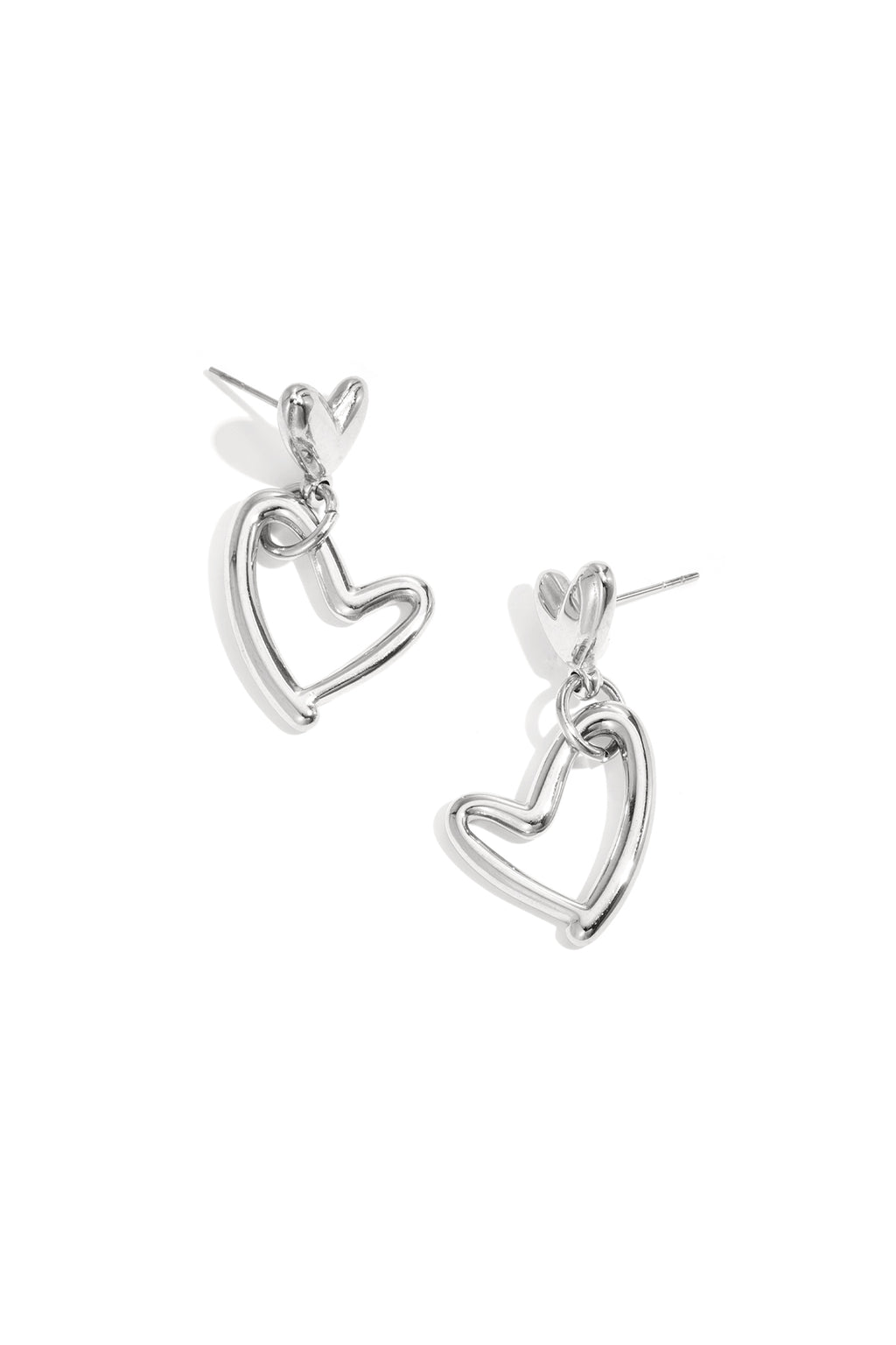 Elegant Heart-Shaped Drop Earrings for Women