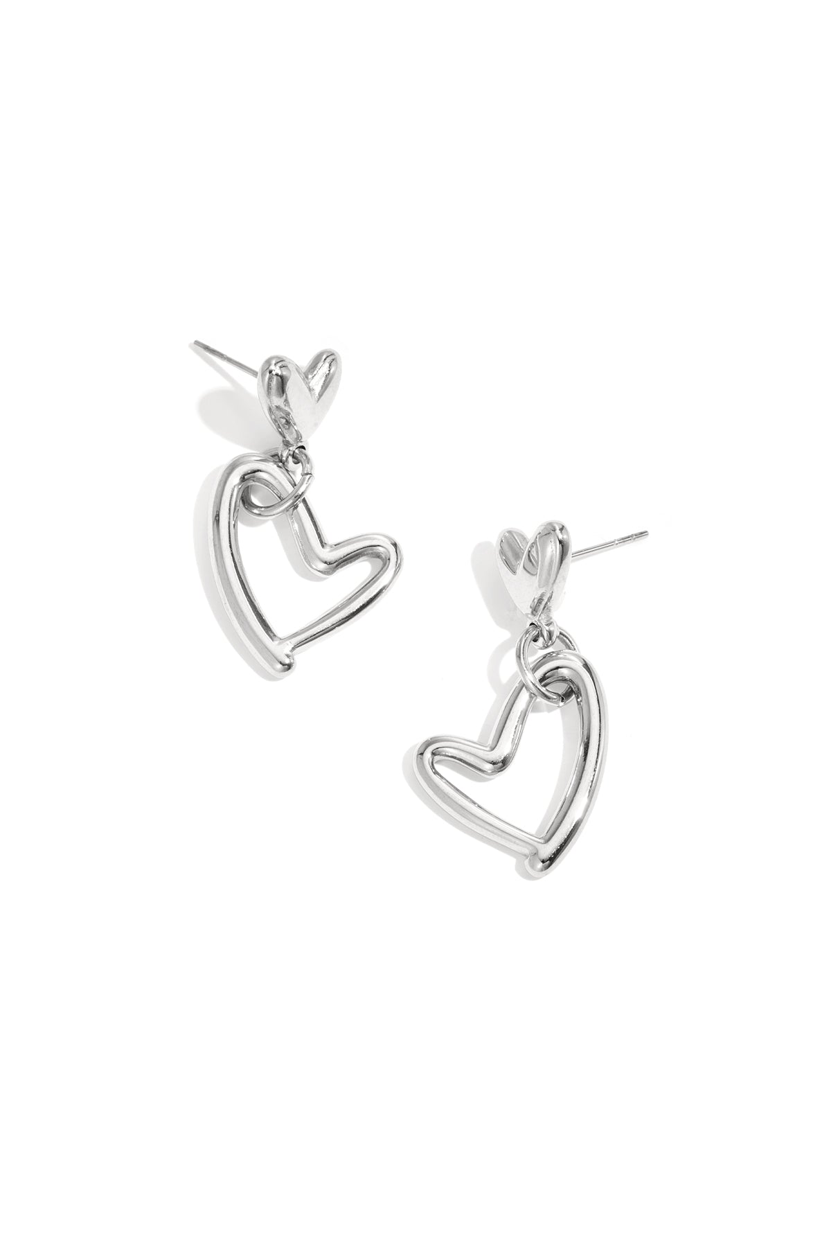 Elegant Heart-Shaped Drop Earrings for Women