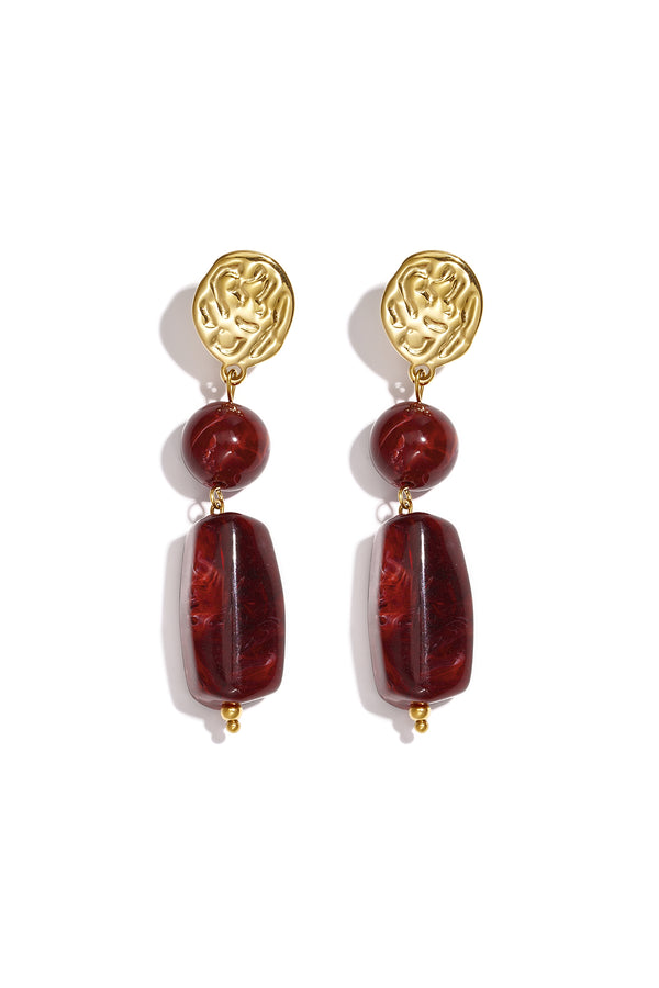Pendientes colgantes d con cuentas