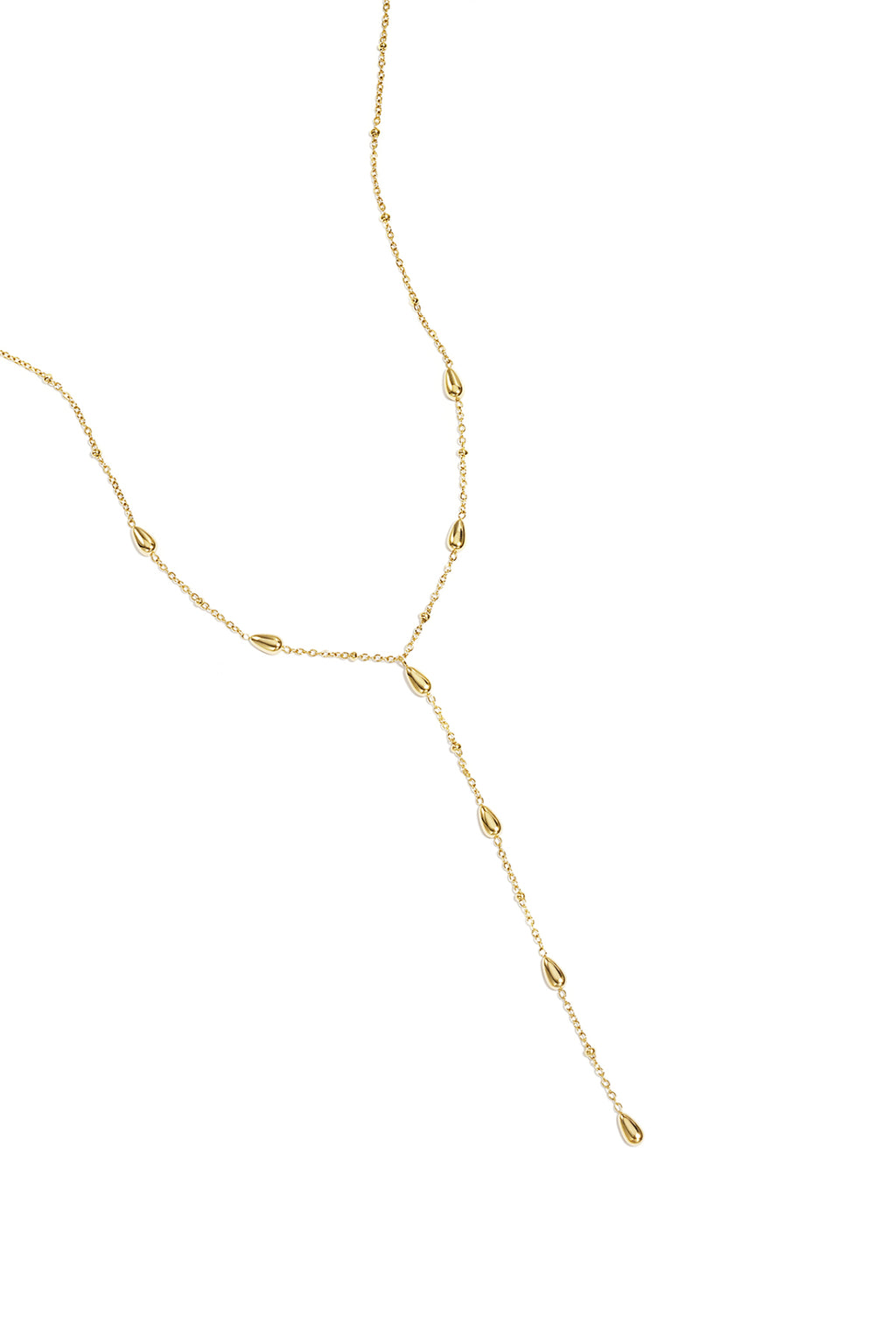 Collar en forma de Y con piedras