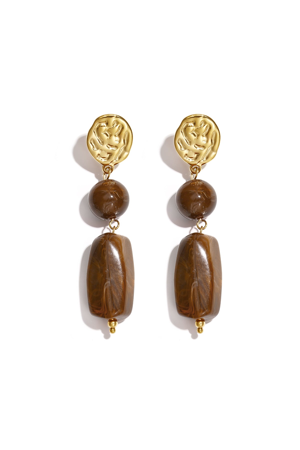 Pendientes colgantes d con cuentas
