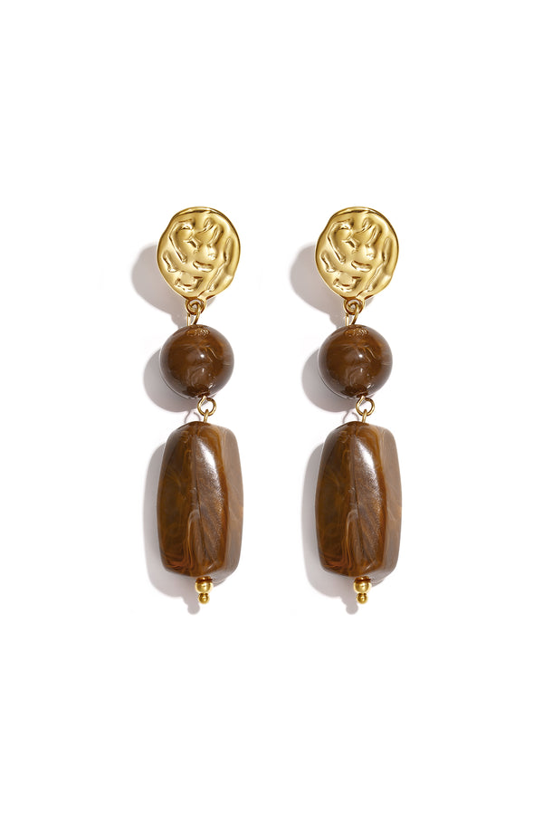 Pendientes colgantes d con cuentas