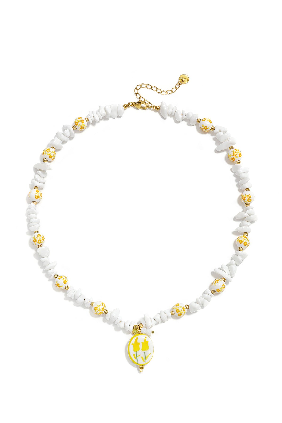 Charming Yellow Beaded Necklace for Summer Imagen principal del producto