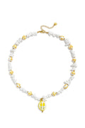Charming Yellow Beaded Necklace for Summer
