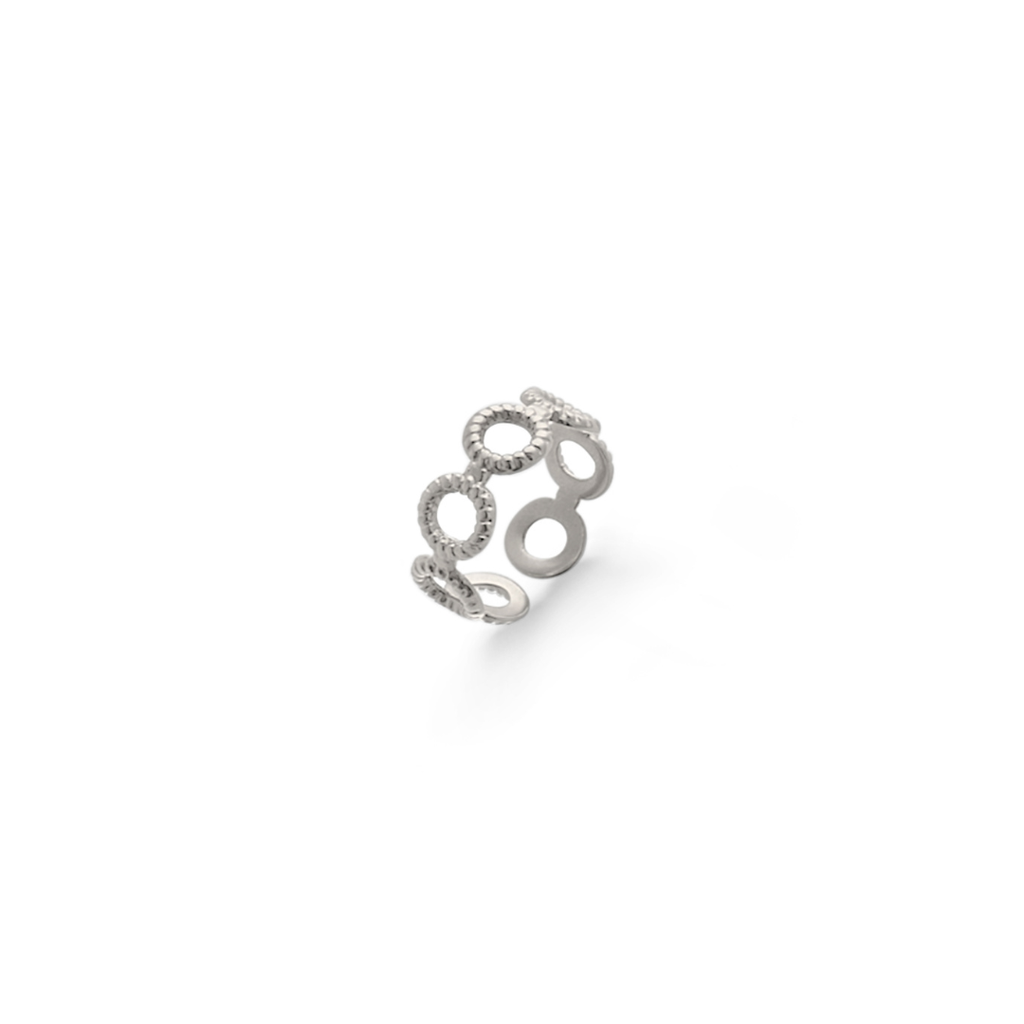 Anillo Mini Aros Plateado