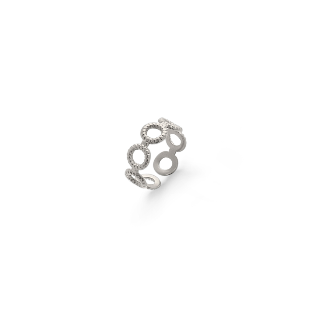 Anillo Mini Aros Plateado