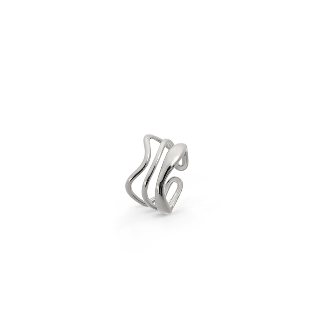Anillo Ola Plateado