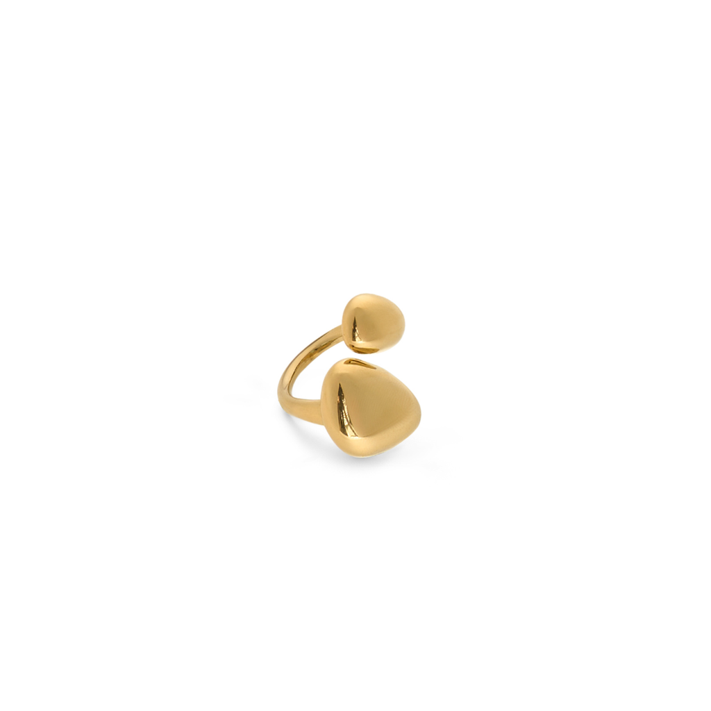 Anillo Dos Gotas Dorado
