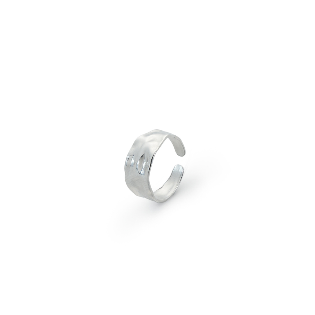 Anillo Martillado Ancho